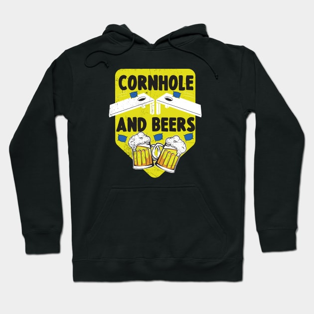 Cornhole And Beers funny gift Hoodie by dconciente